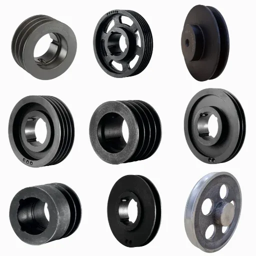 Pulleys with removable hubs